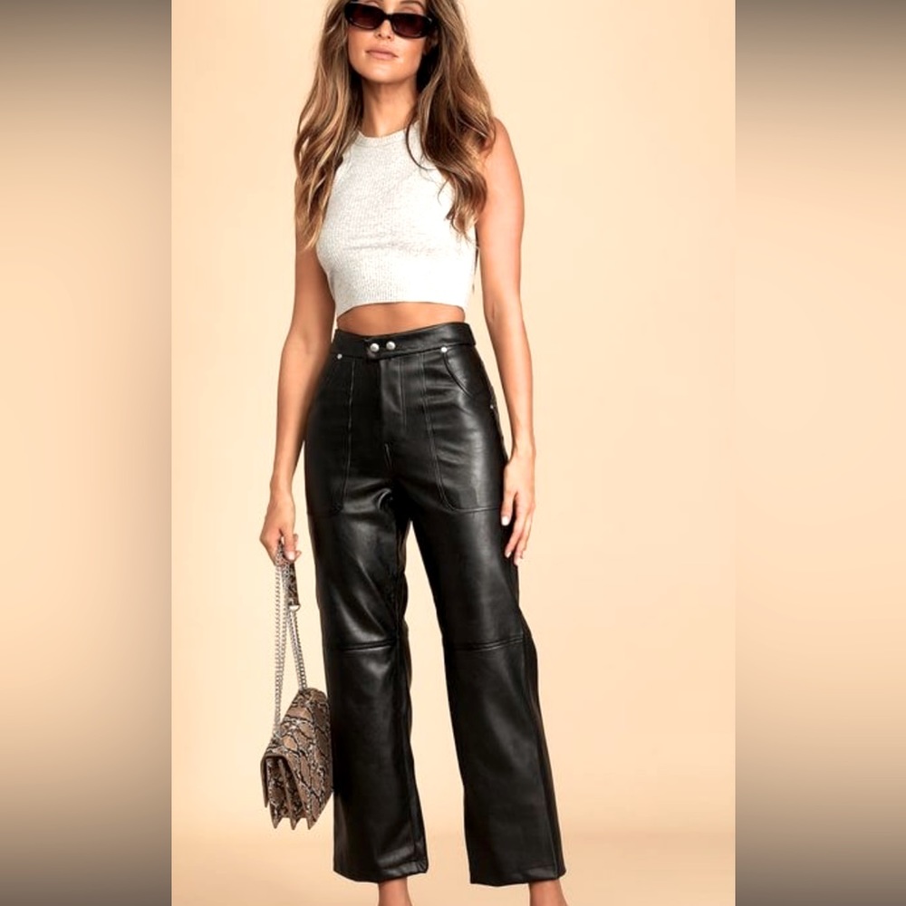 Blank NYC | Baxter Ribcage Pant in Track Record Revolve | Crop Wide Leg | 29